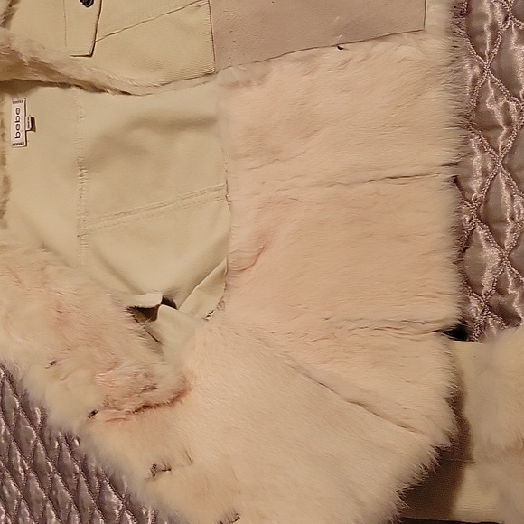 BEBE Rabbit Fur Corduroy Jacket - Picture 5 of 6
